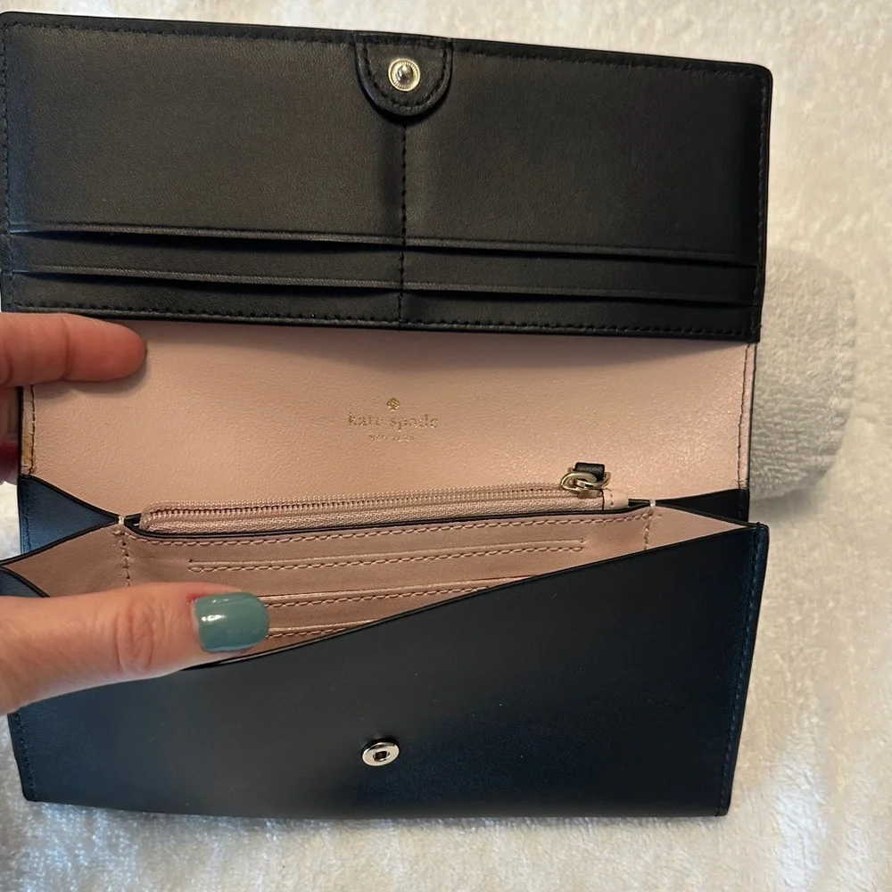 Kate Spade New York Arbour Hill Smooth Leather Black Wallet